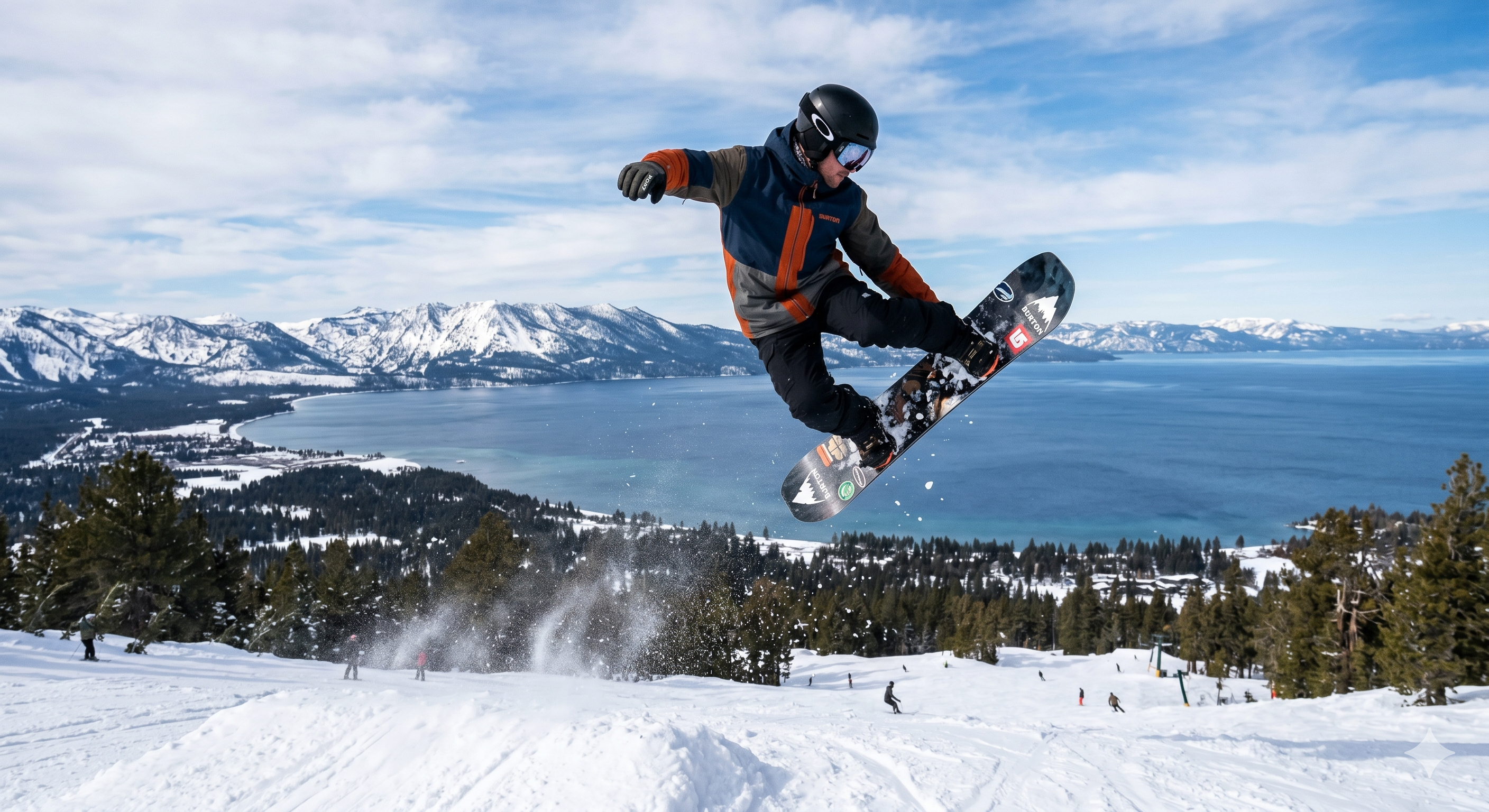 Snowboarder at Lake Tahoe